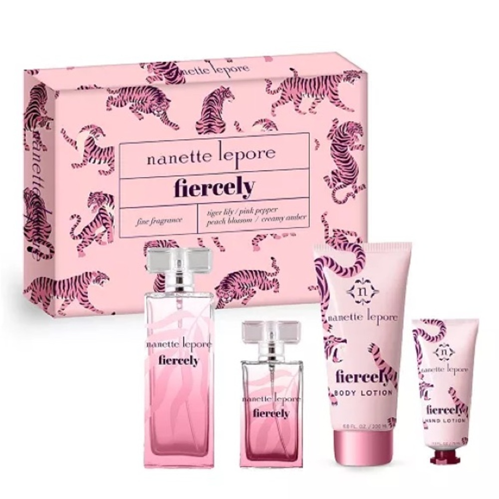 Nanette Lepore Fiercely Pink Bath & Body Set 
4-Pc. Fiercely Gift Set